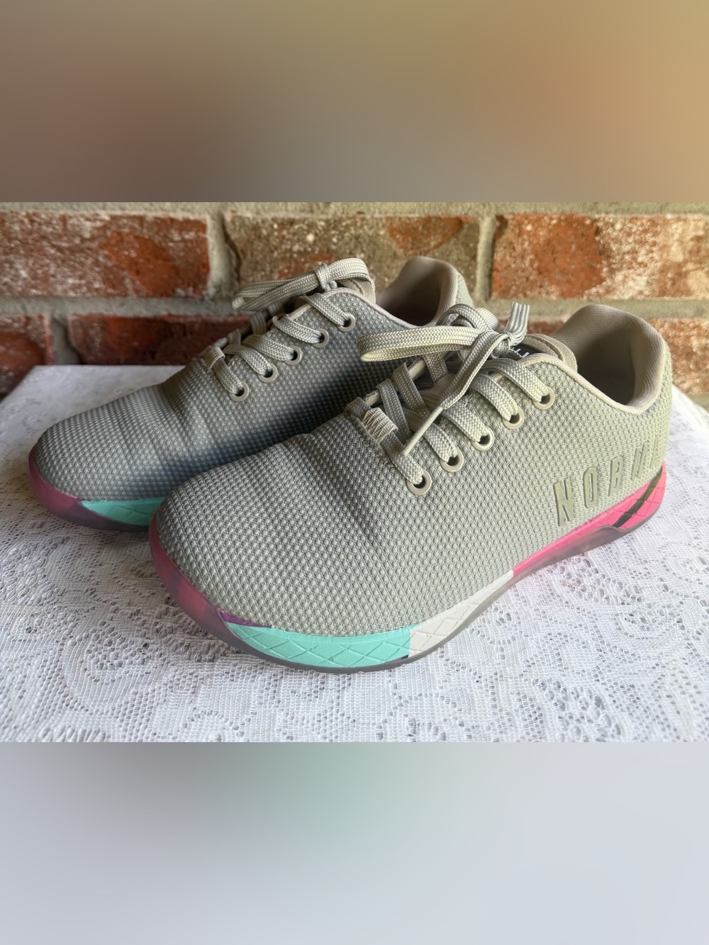 NOBULL Outwork Trainer in 
"Arctic Lightning" Unisex women's size 7, men's 5.5